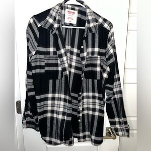 Black and White cotton flannel